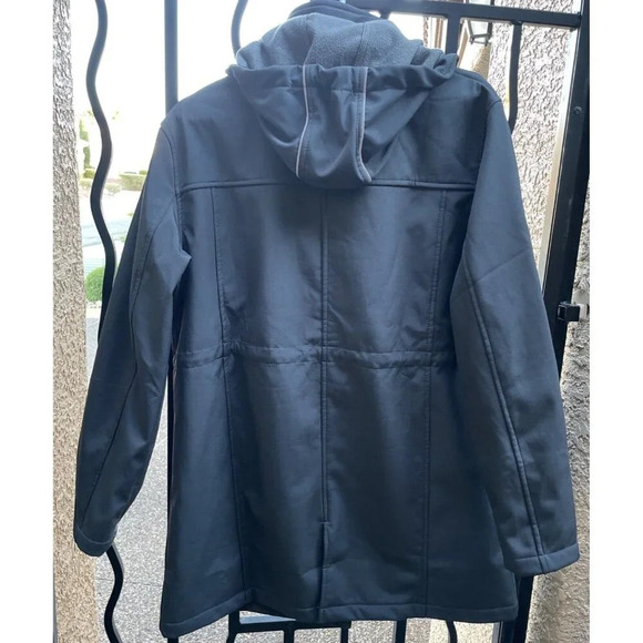 Creatmo US Woman’s Large Grey Long Sleeve Hooded Full Zip‎ Jacket Fleece Lined - Picture 2 of 4